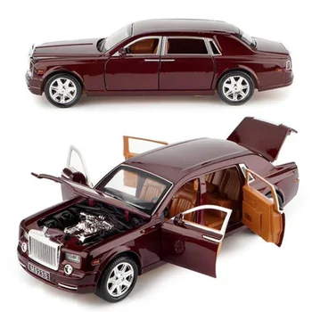 1:24 Masto 20.5 CM Rolls-RoyceS Phantom Pullback Modelis su Garso ir šviesos Diecast Automobilių Mini Žaislų Kolekcijos, Dovanos Vaikui 2022