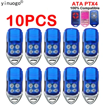 10 VNT ATA PTX4 Rožinė Mėlyna Nuotolinio Valdymo Garažo Durų Atidarytuvas Pakeitimo 433.92 mhz Geležinkelių Kodas 4 Mygtukai Elektros Vartų Valdymo