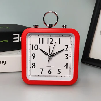 10cm Mini Analoginis Laikrodis Tiksi Ne, Švelniai Pažadinti, baterijomis, Nešiojamų Žadintuvas, Lengva Nustatyti, už Miegamojo Kelionės