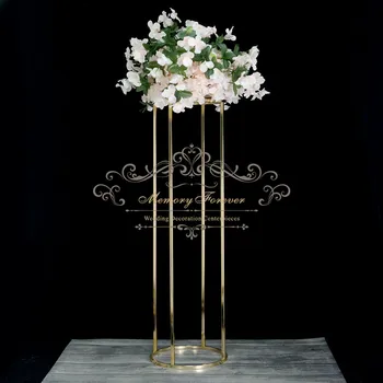 10VNT Nauji turo puošmena, gėlių stovas vestuvių apdailos lentelės centro vienetų santuokos etape altoriaus dekoro fone metalo vazos