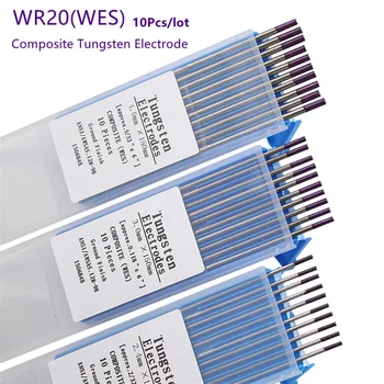 10vnt Volframo Elektrodai, Suvirinimo Elektrodai, WR20 （WES）Tig Strypai, Elektrodai Composite Violetinė Volframo Adata