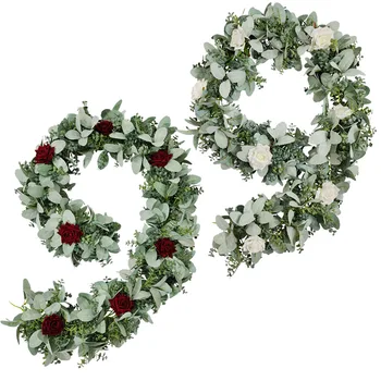 2 M Dirbtinių Rožių Vynuogių Kabo Gėlių Sienos Stalo dekoro Netikrą žalių Augalų Lapų Girlianda Kalėdinė Vestuvių Namų Puošybai