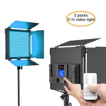 2 Pakuočių 50W 2.4 G RGB Filmas Šviesos Pritemdomi 3200K-7500K CRI 96+ LED Vaizdo Šviesos Studija Kamera Fotografavimo YouTube apšvietimas