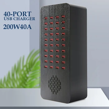 200W 40-Port USB Įkroviklis Telefono Įkroviklis Adapteris Desktop USB Įkrovimo Stotis 