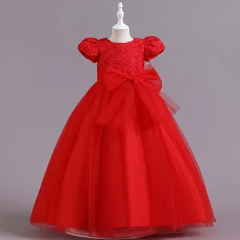 2022 Prabanga Inscenizacija Suknelė Mergaitėms Švenčių Rose Tiulio Vestido Flowergirl Ilga Suknelė Gimtadienis Kostiumas Vaikų Šalis Promenadzie Suknelė