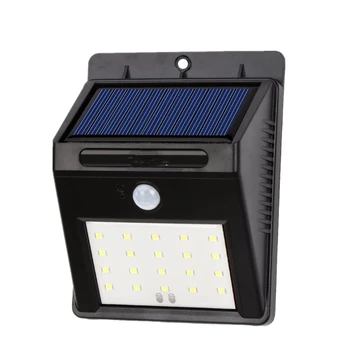 2835SMD 20Leds Saulės baterijomis Varomas LED PIR Judesio Jutiklis Lempos Naktį Šviesos Sodo Dekoro Sienos Lempos Energijos Taupymo