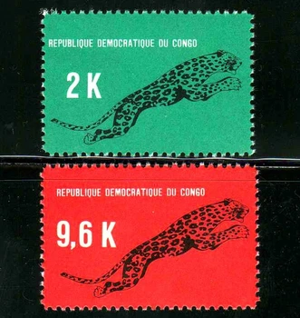 2vnt/Komplektas Naujas Kongo Po Antspaudu 1968 M. Afrikos Leopard Antspaudų MNH