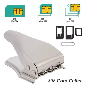 3 1. Cinko Lydinio + Nerūdijančio Plieno Nano Mini Micro SIM Kortelės Pjoviklis Patvarus Mobiliojo Telefono Instrukcija Keisti Įrankiai