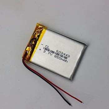 3,7 V ličio polimero baterija 603443 core GPS navigatorius MP4 elektroninės šunų MP5 garsiakalbis 850mAh