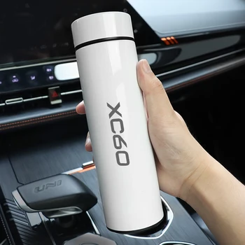 500ml termosas Volvo XC60 nerūdijančio plieno protingas temperatūros ekranas dulkių buteliui termosas puodelio kavos, arbatos kelionės taurė