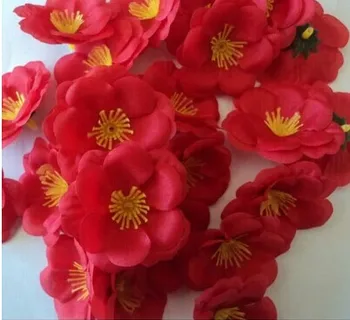 50pcs Dirbtinis Persikų Žiedų, Gėlių, Dekoratyvinių Šilko, Džiovintų Gėlių Galvos Grindų Vieną Rose Namų Dekoravimo Vestuvių Reikmenys