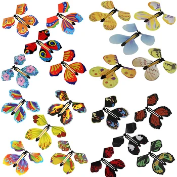 5vnt Magija Drugelis plaukioja Kortelės Žaislas su Tuščiomis Rankomis Butterfly Vestuvių Magija Rekvizitai Magija Gudrybės spalva atsitiktinis