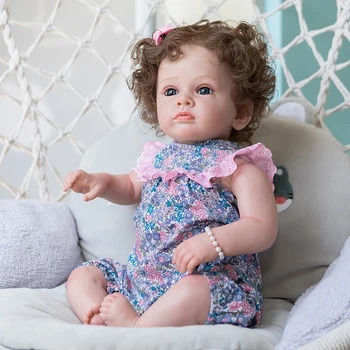 60CM Bebe Reborn Lėles Jau Dažytos Baigė Atgimsta Bamblys Mergina Lėlės Tutti Aukštos Kokybės 3D Odos Dažymas Matomas Venų Žaislas