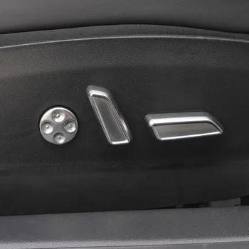 6Pcs Automobilio Sėdynės Reguliavimo Mygtuką Dangtelio Raštas Apdaila Apdaila Įklija, Tesla Model 3 2016-2021 LHD Interjero Priedai