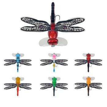 7.5 cm/6g Topwater Masalas Kieto Plastiko Dragonfly Popper Žvejybos Masalas Tikroviški Dirbtinų nepastovi žmogus Žvejybos Reikmenys