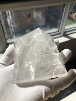 8.6 cm Vaivorykštė Gamtos Aišku, Kvarco Kristalo Energijos Bokštas Reiki Mineralinių Piramidės Brangakmenio Dekoras