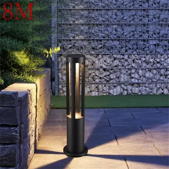 8M Juodas Lauko Vejos Lempos Šiuolaikiniai Šviesos diodų (LED) Vandeniui Namų Villa Kelias Sodas