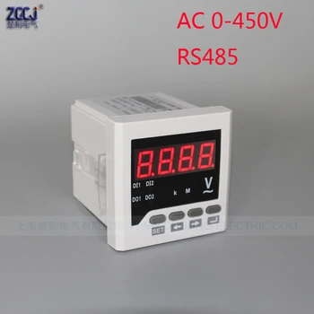 AC/DC 85-265V maitinimo RS485 digital AC įtampos matuoklis diapazonas AC 0-450V Voltmeter su RS485 komunikacijos CJ-AV61-T atsargų