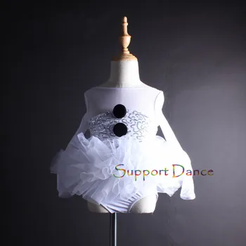 Akių Balta China Baleto Tutu Suknelė Vaikų, Suaugusiųjų Ilgomis Rankovėmis Veiklos Kostiumas Paramos Šokių C263