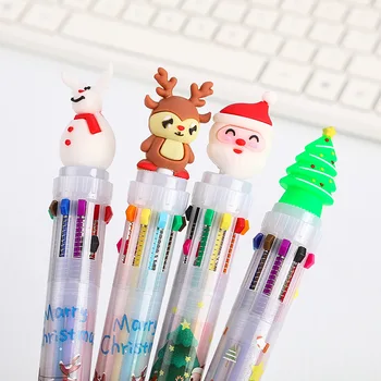 ALLTU Kalėdų animacinių filmų 6 spalvų tušinukas Sąsiuvinis spaudos 10 spalvų tušinukas Kūrybos raštinės reikmenys Kalėdų pen