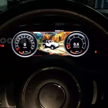 Android 9.0 Automobilių LCD Matuoklis prietaisų skydelio ekrane Jeep Wrangler 3 JK 2011-2017 Multimedia player galvos vienetas