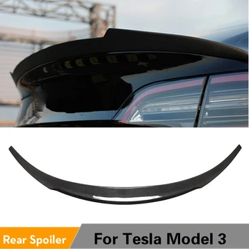 Anglies Pluošto Galinis Kamieno Spoileris Sparno Įkrovą Lūpų dėl Tesla Model 3 2018 - 2020 M. Galinis Kamieno Spoileris