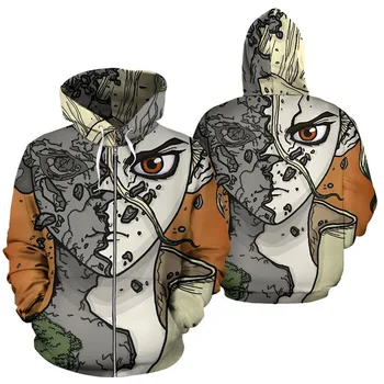 Anime Dr. Akmens Senku Ishigami Cosplay Kostiumų Užtrauktukas Hoodie 3D Atspausdintas Mados Halloween Kostiumai Megztiniai