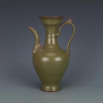Antikvariniai SongDynasty porceliano puodą,,Longquan krosnies žalia glazūra butelis #2,Namų Puošybai surinkimo ir puošmena,Nemokamas pristatymas