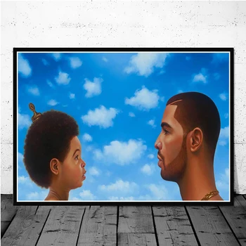 Apibrėžimas Plakatas Naujas Drake Hip-Hop Rap Muzikos Albumą Dainininkė Star Kambaryje Gyvena Sienos, Namų Dekoro Nuotraukos Aukštos Kokybės Drobė Pa
