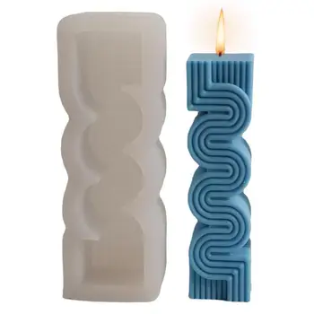 Aromaterapija Silikono Formų Banguoti Formos Žvakė Formavimo Pelėsių 