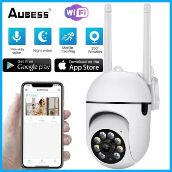 Aubess Smart Home IP Kamera Lauko Naktinio Matymo Automatinė Bėgių Priežiūra, VAIZDO Kamera Wifi Bevielio ryšio Saugumo Baby Pet Stebėti