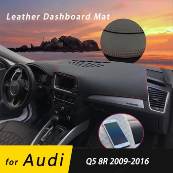 Audi Q5 8R 2009-2016 Odinis neslystantis prietaisų Skydelio Kilimėlis Padengti Trinkelėmis skėtį nuo saulės Dashmat Apsaugoti Kilimą Priedai