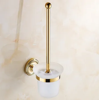Aukso žalvario vonios kambarys, tualetas ceaner šepetėlių laikiklį tualetas stovo laikiklį Vonios kambarys aparatūros priedai Tualeto šepetys turėtojas ZD774