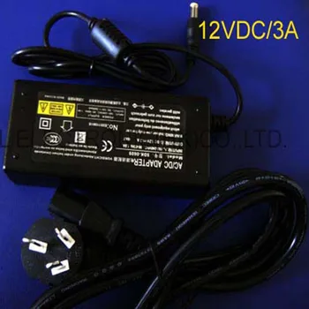Aukštos kokybės 12V 3A LED Juostelės Maitinimo led, 12vdc 36W impulsinis maitinimo šaltinis,DC12V led adapteris nemokamas pristatymas 2vnt/daug