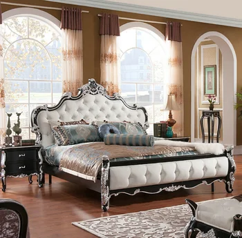 aukštos kokybės Europos šiuolaikinės lova 2 asmenims prancūzijos lova, miegamojo baldai, 1.8 m 7074