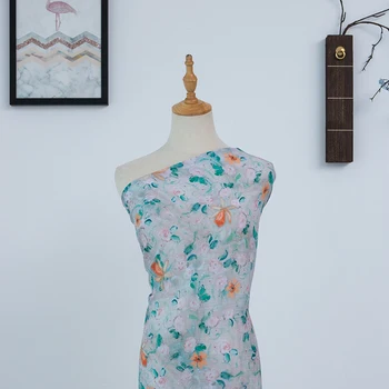 Aukštos kokybės ramės (kiniškosios dilgėlės) tissu Gražus skaitmeninis spausdinimo medžiagos Aukštos klasės suknelė cheongsam audinys