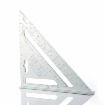 Aukštos kokybės trianguliacijos 90/45 laipsnių storio kampas valdovas aliuminio lydinio medienos matavimo Įrankis tiesiai Trikampis