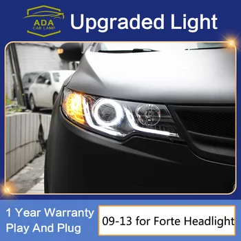 Auto Reikmenys, KIA Forte 2009-2014 Žibintai LED DRL Žibintus LED Žibintas Bi Xenon Angel Eye