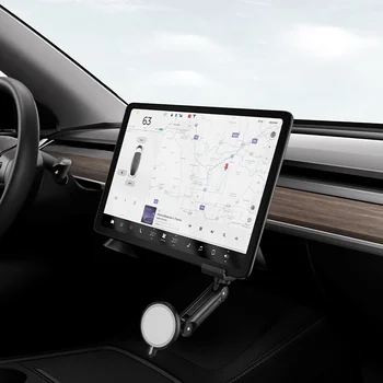 Automobilio, Mobiliojo Telefono Laikiklis 18W Snap-in Greitai Belaidžio Įkrovimo Stovas Auto Interjero Pakeitimas Dekoro Priedai Tesla Modelis 3