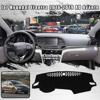 Automobilio prietaisų Skydelio Dangtelį Brūkšnys Kilimėlis Hyundai Elantra 2016-2019 SKELBIMŲ Avante Auto neslidus Saulės Pavėsyje, Trinkelėmis Kilimas
