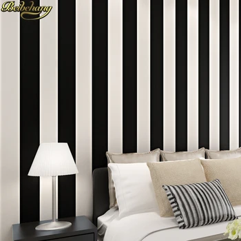 beibehang Juodos ir baltos spalvos miegamojo paprasta šiuolaikinės vertikalios sienos popieriaus vertikaliai dryžuotų tapetų kambarį tyrimas namų tapetai