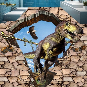 beibehang Pasirinktinius Nuotraukų 3D Grindų Paveikslų Tapetai Dinozaurų Žemės Paveikslai, Lauko Paveikslų papel de parede