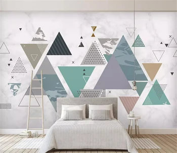 beibehang Pritaikytas modernus minimalistinė geometrinių fone kraštovaizdžio dekoracijos dekoratyviniai sienų papel de parede 3d tapetai