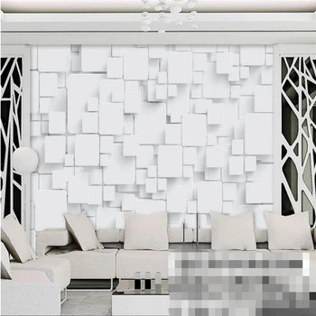 beibehang sienų freskomis sienų lipdukai balta paprasta 3D TV foną, sienos tapetai, sienų ir 3 d papel de parede