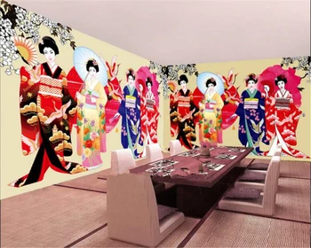 beibehang Užsakymą tapetai gražus mados Japonijos grožio tinka valgomasis fono sienos 3d tapetai tėtis peint