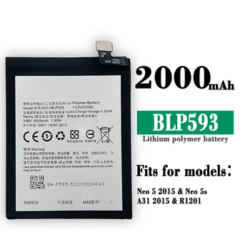 BLP593 100% Originalus, Aukštos Kokybės Pakaitinis Akumuliatorius KOLEGA Neo5 A31 R1201 A31 Didelės Talpos Mobiliojo Telefono Vidinės Baterijos