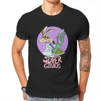 Coyote Super Genijus Roadrunner Marškinėliai Vyrams 100% Medvilnės Atsitiktinis Marškinėliai Įgulos Kaklo Tees Trumpas Rankovės Drabužių, Dovanų Idėjos
