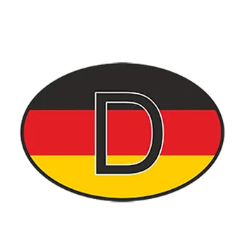 Creativ Automobilių Optikos D Germany Šalis Kodas Ovalios, su vokietijos Vėliava, Automobilių Lipdukas Šalmo Vandeniui Kamieno Priedai