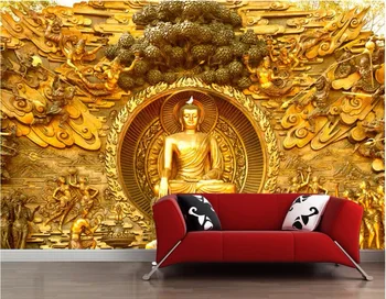 custom freskos nuotrauka 3d tapetai didysis Buda lingshan atėjo apdailos dažymo 3d sienų freskomis tapetai sienos 3d