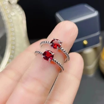 didžiausią pardavimo naujas stilius vestuvinis žiedas raudonas granatas žiedas moterims, papuošalai nekilnojamojo 925 silverdate dovana gamtos perlas Vandenis